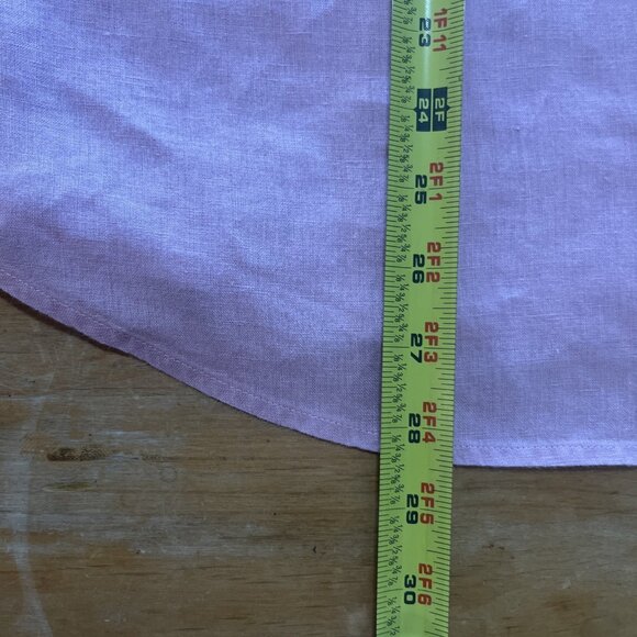 J. Jill Women's Love Linen Size M Pink Dress Shirt Button Front Long Sleeves - Picture 8 of 11
